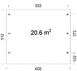 PALMAKO - Carport bois Karl 2 voitures - Naturel - L.600xP.512xH.244cm - vignette