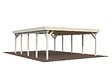 PALMAKO - Carport toit plat bois Karl 2 voitures - L.600xH.254xP.764cm - vignette