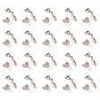 EMUCA - Lot de 20 charnières coudées X91 à fermeture amortie et embases euro, Hauteur 0, Acier, nickelé - vignette