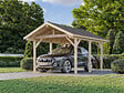 PALMAKO - Carport bois double pente Robert - L.361xH.301xP.514cm - vignette