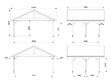 PALMAKO - Carport bois Robert 2 voitures - Bois - L.640xP.514xH.363cm - vignette