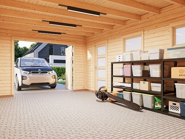 PALMAKO - Garage en bois massif Rasmus - L.420xP.598xH.254cm - large