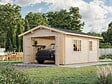PALMAKO - Garage en bois Roger - 44 mm - L.426xP.598xH.276cm - vignette