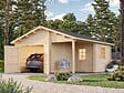 PALMAKO - Garage en bois épicéa Roger - L.564xP.601xH.321cm - vignette