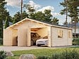 PALMAKO - Garage double en bois 44mm Roger - L629xP565xH310cm - vignette