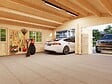 PALMAKO - Garage double en bois 44mm Roger - L629xP565xH310cm - vignette