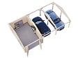 PALMAKO - Garage bois Roger avec double pergola - 64m² - vignette