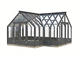 PALMAKO - Serre de jardin Emilia en bois autoclave gris - 26,9m² - vignette