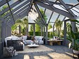 PALMAKO - Serre de jardin Emilia en bois autoclave gris - 26,9m² - vignette