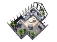PALMAKO - Serre de jardin Emilia en bois autoclave gris - 26,9m² - vignette