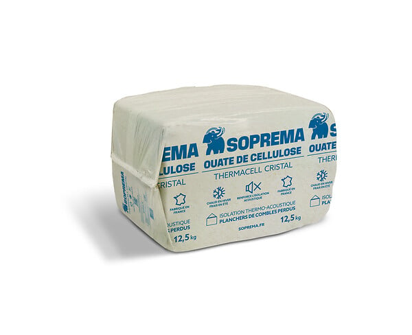 SOPREMA - Ouate cellulose THERMACELL CRISTAL - Sac 12,5kg - Soufflage - large
