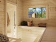 PALMAKO - Sauna extérieur rond bois Anette Naturel 4 places - vignette