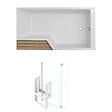 JACOB DELAFON - Baignoire bain douche Neo + étagère + pare bain 180 x 90, version droite - vignette