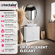 TECTAKE - Meuble sous-lavabo Jasper, 2 compartiments, une capacité de charge de 35 kg - vignette