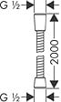 HANSGROHE - Flexible sensoflex métallique 2,00 ML - vignette