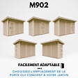 TIMBELA - Abri de Jardin Qualité Premium 4m² - L161xL412cm - Kit tout compris avec sol, tuiles bitumineuses, set de peinture-Construction de Panneaux LP SmartSide- Cabane de Jardin Timbela M902 TERRA BROWN - vignette