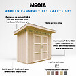TIMBELA - Abri de Jardin Qualité Premium 3m² - L161xL294cm - Kit tout compris avec sol, tuiles bitumineuses, set de peinture-Construction de Panneaux LP Smartside- Cabane de Jardin Timbela M901A TERRA BROWN - vignette