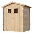 TIMBELA - TIMBELA M367+M367G Abri de jardin en bois I196xL136xH218 cm/ 1.98 m2 AVEC SOL TRAITÉ - vignette
