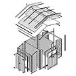 TIMBELA - Abri de jardin en bois et range bûches extérieur - Stockage extérieur I206xL328xH218 cm/ 3,53 + 0,97+0,97 m2 - M389F - vignette