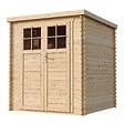 TIMBELA - Abri de jardin en bois H200 x l204 x L204 cm / 3.53 m2 AVEC SOL TRAITÉ - M309F+M309G - vignette