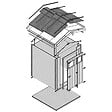 TIMBELA - Abri de jardin en bois AVEC SOL TRAITÉ - Stockage extérieur I216xL206xH218 cm/ 3.53 m2 Petit abri à outils, Local à vélos -  M343+M343G - vignette