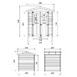 TIMBELA - Abri de jardin en bois AVEC SOL TRAITÉ - Stockage extérieur I236xL226xH218 cm/ 4.33 m2 -  TIMBELA M369C+M369G - vignette