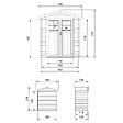 TIMBELA - Abri de jardin en bois AVEC SOL TRAITÉ - Stockage extérieur I196xL136xH218 cm/ 1.98 m2 - TIMBELA M367F+M367G - vignette