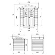 TIMBELA - Abri de jardin en bois - Stockage extérieur I236xL226xH218 cm/ 4.33 m2 - M369C - vignette