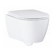 GROHE - Grohe Pack WC suspendu sans bride Essence + abattant + plaque chromée + bâti Grohe - vignette