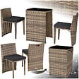 TECTAKE - Salon de jardin HAMBOURG 2 places en aluminium marron naturel - vignette