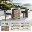 TECTAKE - Salon de jardin HAMBOURG 2 places en aluminium marron naturel - vignette