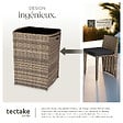 TECTAKE - Salon de jardin HAMBOURG 2 places en aluminium marron naturel - vignette