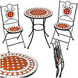 TECTAKE - Ensemble table et chaises de jardin marron - vignette