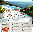 TECTAKE - Ensemble table et chaises de jardin marron - vignette