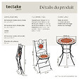 TECTAKE - Ensemble table et chaises de jardin marron - vignette