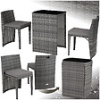 TECTAKE - Salon de jardin HAMBOURG 2 places en aluminium gris - vignette