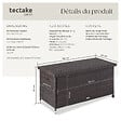 TECTAKE - Coffre de jardin KIRUNA en rotin synthétique 121 x 56 x 60cm 270 L marron - vignette