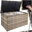 TECTAKE - Coffre de jardin extérieur en aluminium 750 L marron naturel résistant UV 145x82,5x79,5 cm - vignette