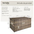 TECTAKE - Coffre de jardin extérieur en aluminium 750 L marron naturel résistant UV 145x82,5x79,5 cm - vignette
