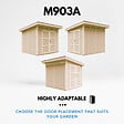 TIMBELA - Abri de Jardin Qualité Premium 6m² - L294xL279cm - Kit tout compris avec sol, tuiles bitumineuses, set de peinture-Construction de Panneaux LP Smartside- Cabane de Jardin Timbela M903A CAVERN STEEL - vignette
