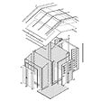 TIMBELA - Abri de jardin en bois et range bûches extérieur AVEC SOL TRAITÉ - extérieur I206xL328xH218 cm/ 3,53 + 0,97+0,97 m2 - M389C+M389G - vignette