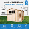 TIMBELA - TIMBELA M386F Abri de jardin en bois et range bûches extérieur - 4.47 m2 - vignette