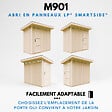 TIMBELA - Abri de Jardin Qualité Premium 3m² - L161xL294cm - Kit tout compris avec sol, tuiles bitumineuses, set de peinture-Construction de Panneaux LP Smartside- Cabane de Jardin Timbela M901 REDWOOD RED - vignette