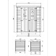 TIMBELA - Abri de jardin en bois - Stockage extérieur l204xL204xH200 cm/3.53 m2 - M309C - vignette
