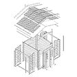 TIMBELA - Abri de jardin en bois et range bûches extérieur - Stockage extérieur I206xL328xH218 cm/ 3,53 + 0,97+0,97 m2 - M391C - vignette
