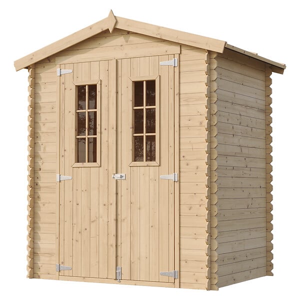 TIMBELA - Abri de jardin en bois - Stockage extérieur I196xL136xH218 cm/ 1.98 m2 - M367C - large