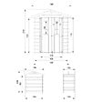 TIMBELA - Abri de jardin en bois AVEC SOL TRAITÉ - Stockage extérieur I196xL136xH218 cm/ 1.98 m2 - TIMBELA M367C+M367G - vignette