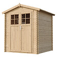 TIMBELA - Abri de jardin en bois AVEC SOL TRAITÉ - Stockage extérieur I186xL196xH218 cm/ 2,82 m2  - TIMBELA M320F+M320G - vignette