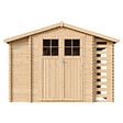 TIMBELA - Abri de jardin en bois et range bûches extérieur AVEC SOL TRAITÉ - extérieur I206xL328xH218 cm/ 3,53 + 0,97+0,97 m2 -  TIMBELA M389F+M389G - vignette
