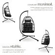 TECTAKE - Fauteuil suspendu Ariane avec structure et coussin 160kg noir - vignette